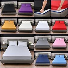 Extra Deep Fitted Sheet 40 CM Bed Sheet Single Double King Super King Bed Sheet for sale  Shipping to South Africa