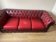 Chesterfield leather sofa for sale  TAUNTON