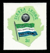 Sierra Leona 1971 - Independencia, 10 años - Estampilla individual - Scott 416 - Estampillada sin montar o nunca montada segunda mano  Embacar hacia Argentina