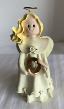 Little Angel Statue With Blond Hair Holding A Dove Symbol for sale  Bethpage