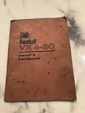 Vauxhall owners handbook. for sale  MORETON-IN-MARSH