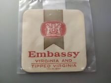Embassy cigarettes beermat. for sale  KEIGHLEY