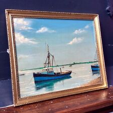 oil painting boat for sale  RYDE