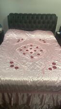 Pink Coquette Lolita Feminine Red Roses Comforter Queen Bedding Satin Blanket for sale  Shipping to South Africa