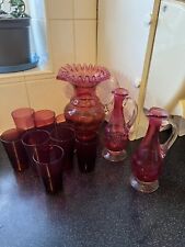 Antique cranberry glass for sale  BECCLES