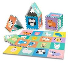 Used, Animals Rubber Foam Puzzle Play mat Floor 16 interlocking tiles 12x12 in for sale  Shipping to South Africa