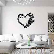 Arte de parede de metal coração de borboleta jardim decoração de pátio de aço para decoração de casa presente comprar usado  Enviando para Brazil