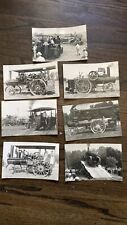 7 Antique Vintage Real Photo RPPC Postcards Antique Steam Engine Tractors for sale  Shipping to Canada