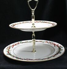 ROYAL WORCESTER HOLLY RIBBONS TWO TIER TIDBIT for sale  Salem