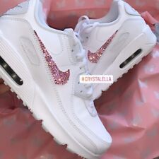 Crystal Nike Air Max lata 90-te w kolorze białym z krystalizowanym w kolorze różowym  na sprzedaż  Wysyłka do Poland