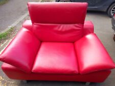 Red leather cuddle for sale  YORK