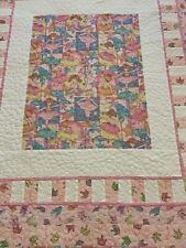 Baby - Toddler Quilt For Girl 38 1/2 “ X 48”. Includes  31” X 27” Receiving Bkt for sale  Shipping to South Africa