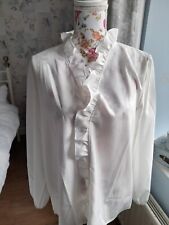 White frilly blouse for sale  BURY