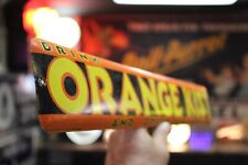 RARE 1950s DRINK ORANGE KIST  BEVERAGES DEALER STAMPED PAINTED METAL SIGN CRUSH, used for sale  Shipping to South Africa