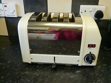 DUALIT 4 SLICE  CLASSIC TOASTER-  STAINLESS STEEL AND CREAM  FINISH, used for sale  Shipping to South Africa