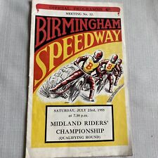 Birmingham speedway 1955 for sale  MAESTEG
