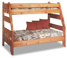 Used, A SOLID Pine Wood bunk bed - twin over full with 2 new matresses  for sale  Shipping to South Africa
