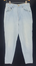 Calça jeans vintage anos 80 chique lavagem leve cintura alta mãe EUA tamanho 14T 31/31 comprar usado  Enviando para Brazil