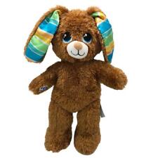 Build-A-Bear 17" Chocolate Brown Easter Bunny Rabbit Plush Satin-y Rainbow Ears, used for sale  Shipping to South Africa