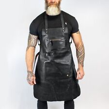 Fullyhandmade Schwarzes Leder Schürze Mit Multi Tasche Für BBQ Chef Holzarbeit comprar usado  Enviando para Brazil