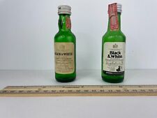 2 botellas de whisky escocés vacías en blanco y negro con etiqueta Scottie Dog 4 1/2" de alto segunda mano  Embacar hacia Argentina