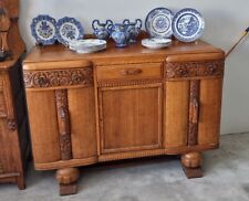 Antique Wood Sideboard Buffet Hutch for sale  Port Saint Lucie