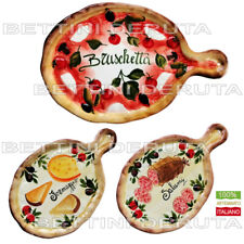 Vassoio Tagliere ceramica decorato bruschetta salumi o formaggi dipinto a mano usato  Deruta