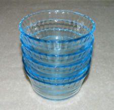5 xícaras de sobremesa vintage de vidro azul claro Colorex Brasil comprar usado  Enviando para Brazil