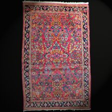 Old, Genuine Saruk Orient Carpet Natural Colors Hand Knotted Wool 208x132cm for sale  Shipping to South Africa