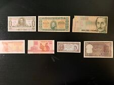 Lote de 7 billetes extranjeros antiguos moneda mundial segunda mano  Embacar hacia Mexico