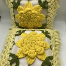 Vintage crochet yellow for sale  Allen Park