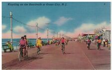 Usado, Cartão postal de bicicleta no calçadão de Ocean City, Nova Jersey comprar usado  Enviando para Brazil