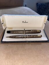 Usado, Conjunto de 2 lápis-tinteiro Parker Vacumatic diamante bronze listrado marrom comprar usado  Enviando para Brazil
