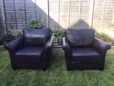 Pair leather armchairs for sale  ST. ALBANS