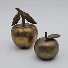 2 duas maçãs de latão (1) sino (1) recipiente decoração para casa maçãs vintage decoração MCM comprar usado  Enviando para Brazil