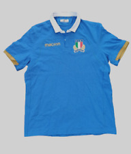 Camiseta deportiva de la Unión Nacional de Rugby de Italia polo top MACRON HOMBRE L segunda mano  Embacar hacia Argentina