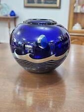 Correia Signed Moon and Sea Puffer Art Glass Vase for sale  Shipping to South Africa
