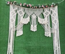 Telón de fondo de boda cortina de macramé bohemio decoración de boda macramé colgante de pared segunda mano  Embacar hacia Argentina