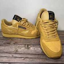 Reebok Classics Sneakers Mens Size 11.5 Gold Black Mustard Yellow No Box EUC, used for sale  Shipping to South Africa