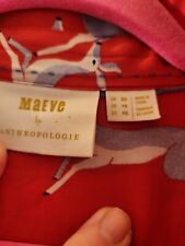Maeve Anthropologie "VEADO"! Blusa vermelha tomate ~ RAYON BUTTON UP TAMANHO 16 FOFA!! comprar usado  Enviando para Brazil