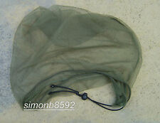 British Army Surplus Green Mosquito Head Net, Elastic Drawstring - SAS G1 Mosi for sale  Shipping to South Africa
