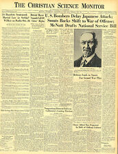 October 22, 1942 WWII Original Int. Newspaper - U.S. McNUTT DRAFT BILL SMUTS WAR for sale  Shipping to South Africa