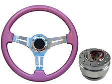 Pink chrome steering for sale  PETERBOROUGH