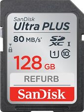 Tarjeta Sandisk 128 GB Ultra Plus SDXC UHS-I V10 128 G SD HD Clase 10 80 MB/s segunda mano  Embacar hacia Mexico