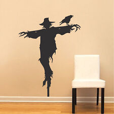 Scarecrow With Crow Decal Halloween Window Stickers Halloween Decorations, h65 for sale  Shipping to South Africa