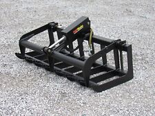 60" Single Cylinder Root Grapple Bucket Attachment Fits Skid Steer Quick Attach for sale  Brownsboro