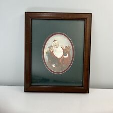 Vintage Old World Santa Framed Print Christmas 9.25” x 11.25” Ann Taylor Orig. for sale  Shipping to South Africa