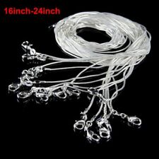 Lot 10PCS Wholesale 925 Sterling Solid Silver 1MM Snake Chain Necklace 16-24inch for sale  Shipping to Canada