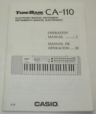 Casio CA-110 Banco de Tonos Teclado Electrónico Manual de Operación Guía del Propietario, usado segunda mano  Embacar hacia Argentina