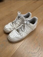 Size 10 - Nike Air Force 1 '07 Low Triple White - Good Worn Condition EU45, used for sale  Shipping to South Africa